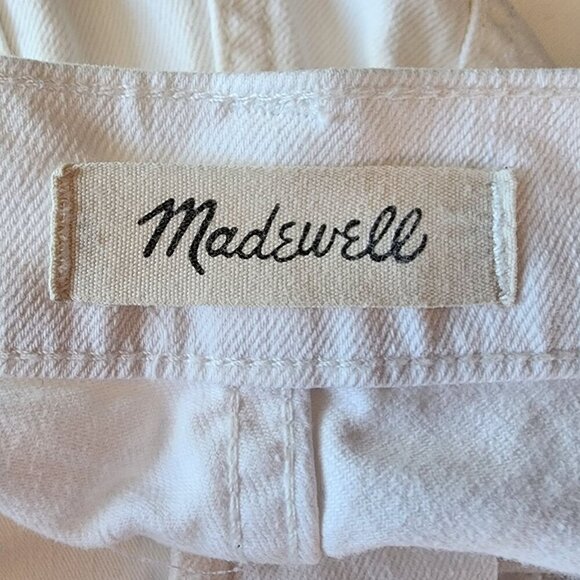 Madewell The Perfect Vintage Crop White Denim Jeans Button Fly Womens 28 - Picture 7 of 10